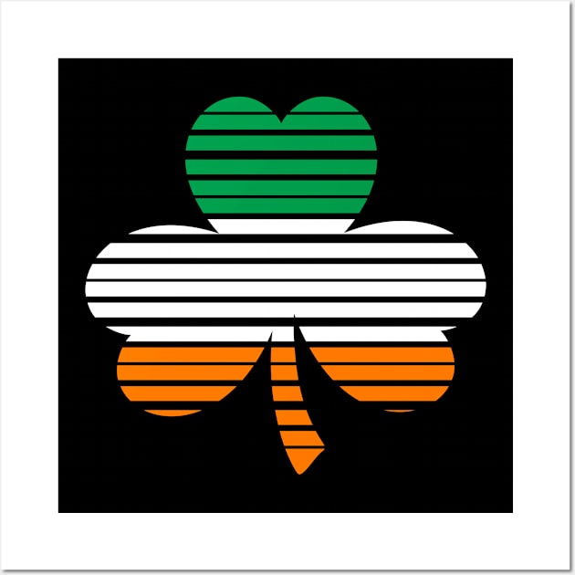 Shamrock Stripes- Flag - St. Patricks Day Wall Art by skauff